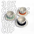 3 Oz Ceramic Mini Taster Cup with Saucer