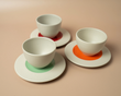 3 Oz Ceramic Mini Taster Cup with Saucer